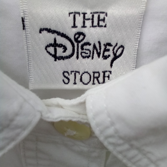 Disney Store White L/S Mickey Mouse Button Down Shirt Top - Picture 4 of 4